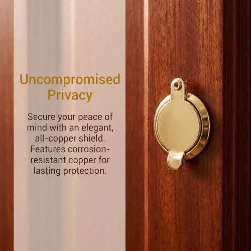Toddmomy 5pcs Cobertores para Mirilla: Cubierta de Mirilla de Cobre para Puerta - Protección de Privacidad - Protector Contra Espionaje - Seguridad para Apartamento miniatura 3