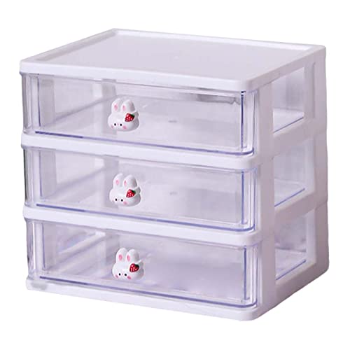 Organisateur de coiffeuse avec compartiments de maquillage et 3 tiroirs de rangement