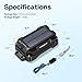 VIVOHOME Solar Powered Trailer Breakaway Kit with LiFePO4 Battery and LED Test Indicator, Emergency Brakeaway System for Vehicles, Trailer Brake Controller Kit with Solar Panel