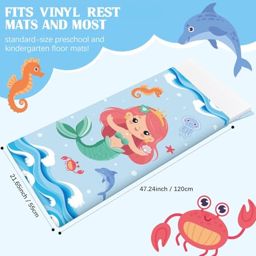 Image of Fanfanwin Kids Nap Mat Cover for Boys and Girls 47 x 21.25 Inch Vinyl Sleeping Mat Cover for Toddler Care Preschool Children Kindergarten