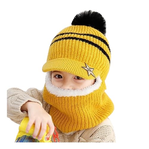 ECYC Winter Children Balaclava, Knitted Warm Balaclava Toddler Warm Hat Knit Hooded Scarf for Boys Girls