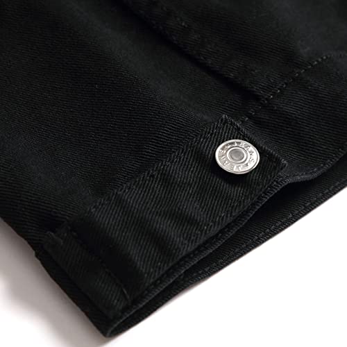 Image of Denim Vest Men Lapel Sleeveless Slim Fit Retro Ripped Casual Jean Vest for Men's