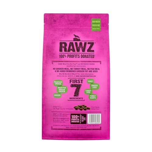 Rawz Dehydrated Chicken, Turkey & Chicken Recipe Natural Meal Free Dry Cat Food (3.5 Pound (Pack of 1), Chicken & Turkey) - Image 3