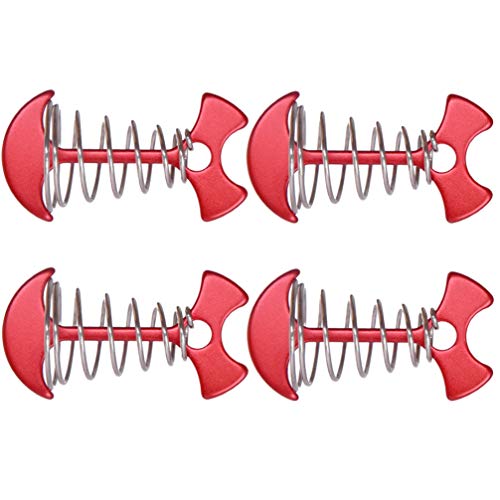 CLISPEED 4 Pcs Estacas de Liga de AlumÃ­nio Estacas de Lona de Osso de Peixe Pegs Estacas de Acampam