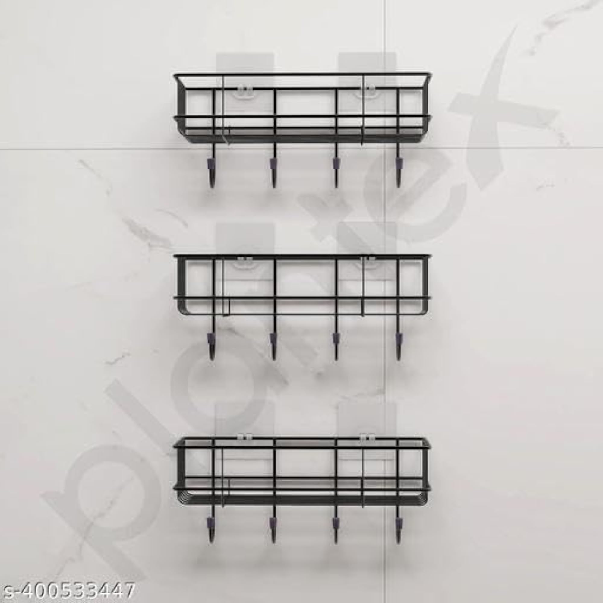 Multipurpose Bathroom Shelf with Hooks