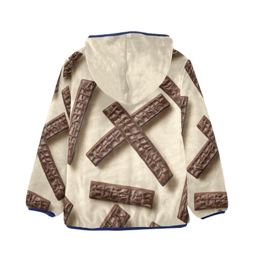 Chocolate Coated Crispy Wafer Sticks Girls Fleece Jacket Girls Fall Jacket Girls Zip Up Hoodie Girls Sherpa Jacket 2-10T2