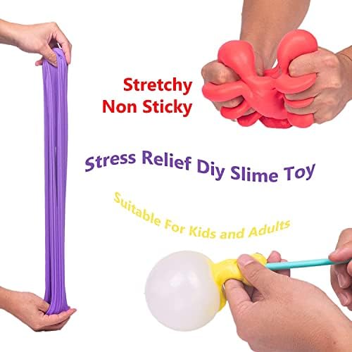 Nestling 12 Pack Fluffy Butter Slime Kit,With 12 Pack Cute Mini Charms,Cute Slime Party Gift,Super Soft and Non-Sticky,Stress Relief Toy for Girls and Boys