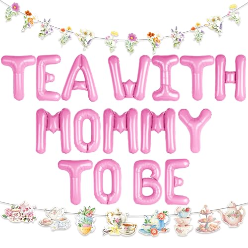 Ballon Tea with mommy to be décor de table pour baby shower gourmande