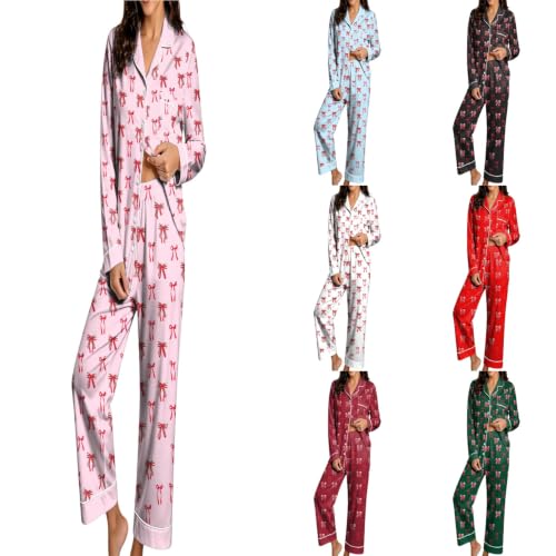 WWPPAION Christmas Pajamas Womens Sleepwear Matching Pjs Long Pants Set - image 2