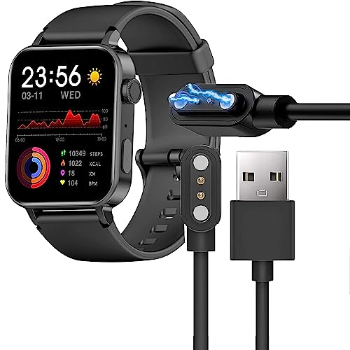 Cargador para reloj FeipuQu W10 cable USB de repuesto negro ideal para viajes y oficina