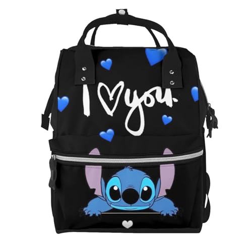 Image of TIUEWRWEFG Cartoon Cute Diaper Bag Backpack for Girls Boys, Multifunction Waterproof Maternity Travel Large Bags for Women (SDB-4)