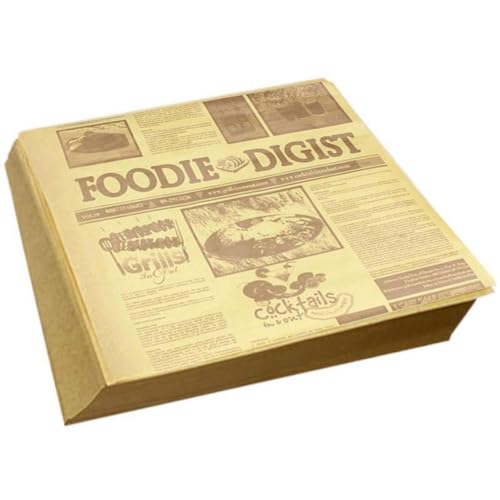 Hlennotor Hoja de Papel una Prueba de Aceite Papel Resistente una la Grasa SáNdwiches Hojas para Envolver Pizza Envoltura de Comida RáPida
