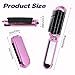 Travel Folding Hair Brush, Small Foldable Hairbrush Compact Hair Brush with Mini Mirror and Ball Tip Nylon Bristles, Portable Pocket Size Comb for Car Gym Bag Purse (Electroplating Pink)