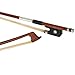 MI&VI CB-510 Brazilwood Cello Bow (Size 1/8) with Ebony Frog | Octagonal Silver Mount | Well Balanced | Light Weight | Mongolian Horse Hair - MIVI Music