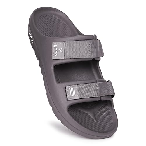 Image of YOHO Wilo Double Strap Sliders for Men | Cushioned & Lightweight | Adjustable Strap | Comfortable Monsoon Footwear & Rainy Sandals