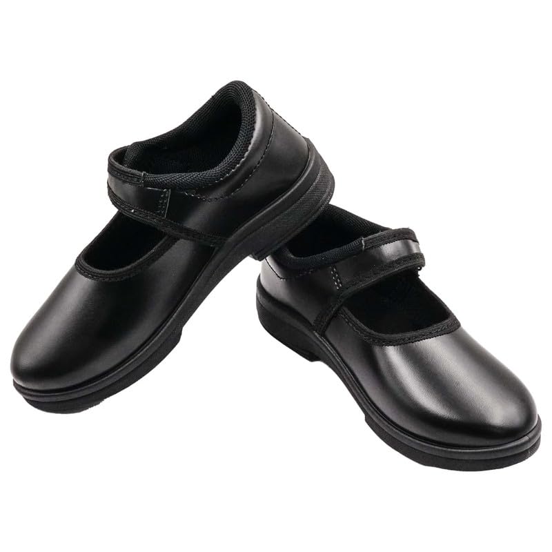 Girls School Shoes | Ballerina for Kids Girls | Hook & Loop Ballet Flat Shoes