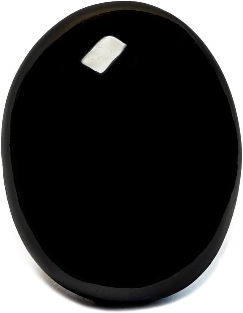 Eusice Tourmaline Noire Pierre Naturelle, Cristal Thérapeutique Lithothérapie, Galet de Méditation & Spiritisme, Bien-être, Reiki, 100% Artisanal & Fait-Main, Pierre de Paume Grand Format