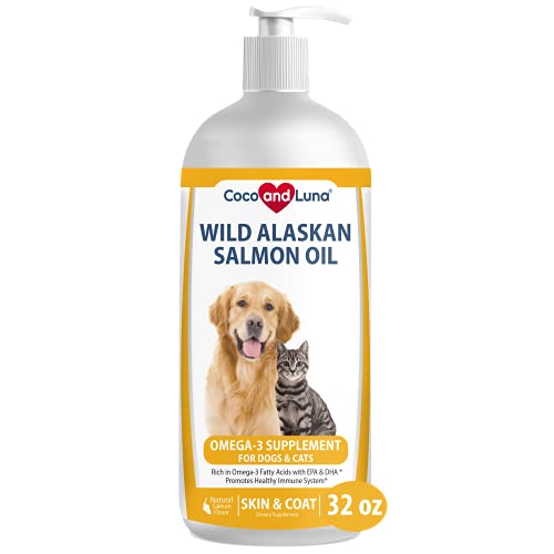Coco and Luna Salmon Oil Supplements for Cats and Dogs - Natural Fish Oil for Optimal Pet Health