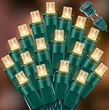 LAMPHOME 60 LED Christmas String Lights Outdoor/Indoor, Warm White String Light - LED Christmas Lights, Mini led Lights, Extendable Waterproof Fairy String Lights for Xmas Tree Holiday Party Garden