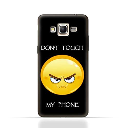 AMC Compatible with Samsung Galaxy Grand Prime TPU Silicone Case with with Dont Touch My Phone 1 Design