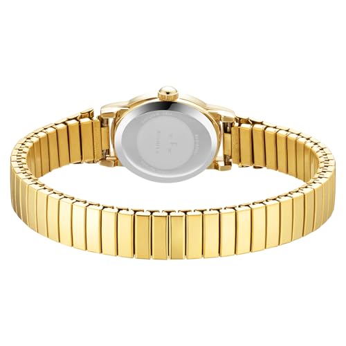 BOSHIYA Damen Uhren Edelstahl Analog Quarz Uhr mit Digital Zifferblatt und Elastisch Armband Wasserdicht Armbanduhr für Damen – Bild 4