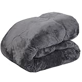 システムK 掛け布団【長毛フランネル生地でふんわり温か】 冬用寝具 ぬくぬく毛布 超滑らか肌触り 洗える 女性に 軽量寝具 静電気防止加工 軽くて温かい かけ布団 柔らか 気持ちいい 毛布 シングル ウルフグレー