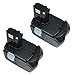 2 batterie agli ioni di litio ad alte prestazioni, 18 V, 4000 mAh, ricambio per HITACHI EB1812S EB1826HL EB1824L EB1814SL BCL1815 EBM1830 per HITACHI CJ 18DL CJ 18DLX DH 18DL DH 18DLX G 18DL 8DLX G1. 8DL KC 18DA RB 18DL.