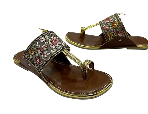 Shoe Bazar Ethnic Slippers For Women Slip Ons Grey Kolhapuri Chappals3