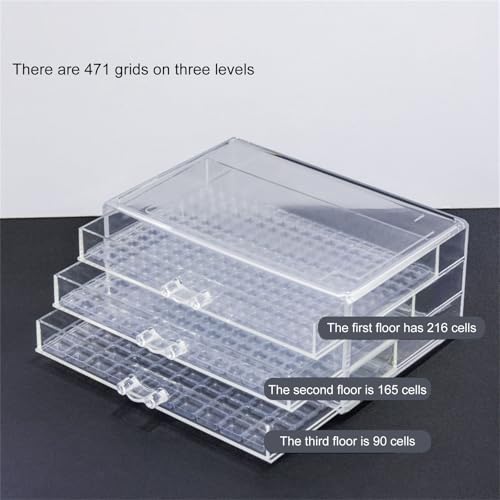 Boîte de rangement pour perles et bijoux dotée de 471 compartiments fixes - 5