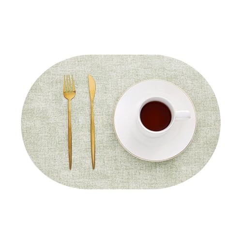 Sets de table vert clair lot de 6 pour décorer et protéger la table de cuisine familiale
