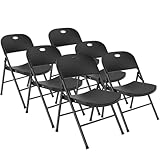 Gartenstühle 6er Set, Gartenstuhl Klappbar mit Verstärktem Stahlrahmen für Garten Balkon Essen Party, Klappstuhl Alu Balkonstuhl Outdoor Campingstuhl, Gartenstühle Stapelbar bis 180 kg Belastbar