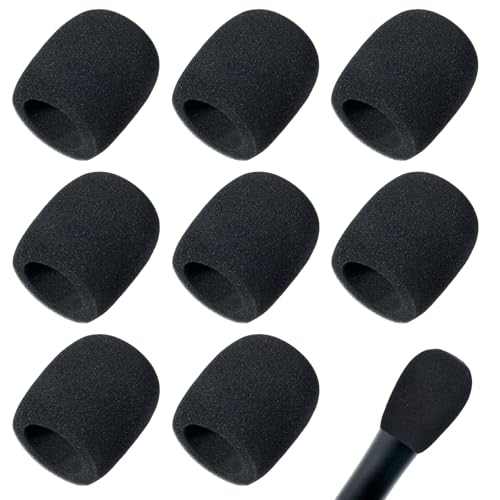 IANFAN 9 piezas de micrófono de protección contra el pop, micrófono, espuma, cortavientos, lavable, para micrófonos de mano, funda de espuma para KTV Familiar