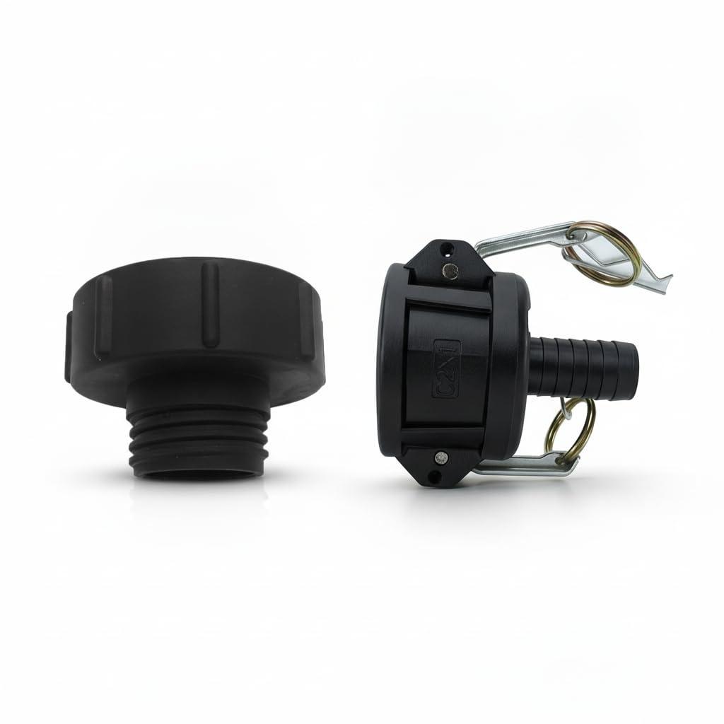Connettore per Serbatoio d'Acqua, Adattatore per Serbatoio IBC, Connettore per Tubo da Giardino, Accessorio Industriale per Contenitore da 1000 Li