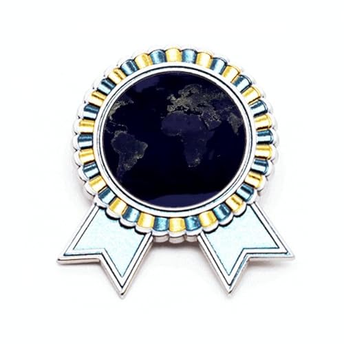 Badge Broche Winner Award Medal le cadeau idéal style carte aérienne spatiale en métal