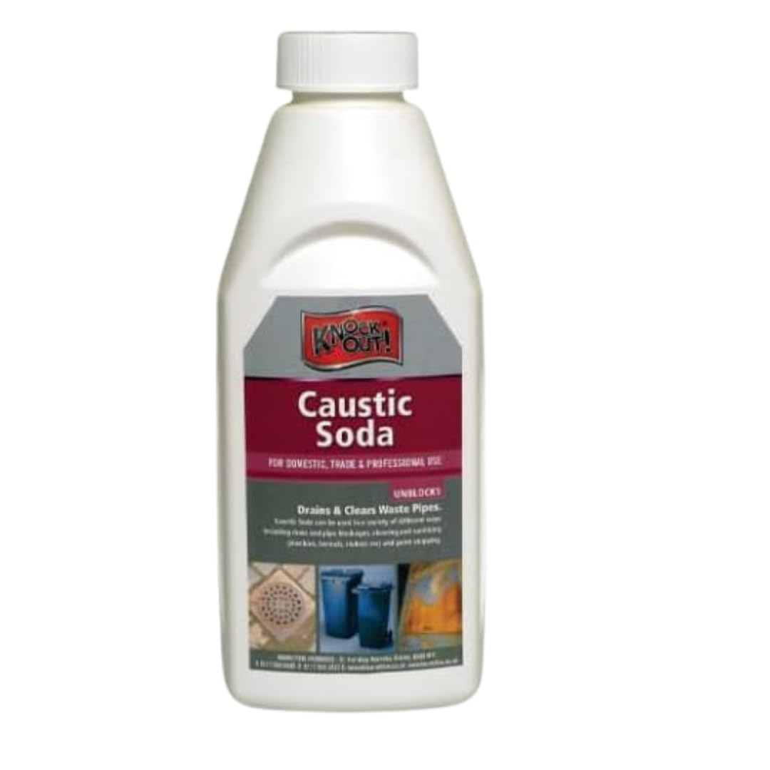 Caustic Soda - Powerful Drain Cleaner & Degreaser | Clears Blocked Drains, Cleans Surfaces | Available in 500g, 1kg, 2kg, 2.5kg Sizes | Effective Cleaning Solution (Caustic Soda 1Kg)
