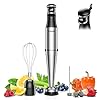 GDOR Stabmixer Elektrischer, 3 in 1 Pürierstab Edelstahl, 1100W Stufenlos Geschwindigkeiten Rührstab, Hand Blender Mit 2 Schneebesen, für Küche, Suppe, Smoothie, Püree