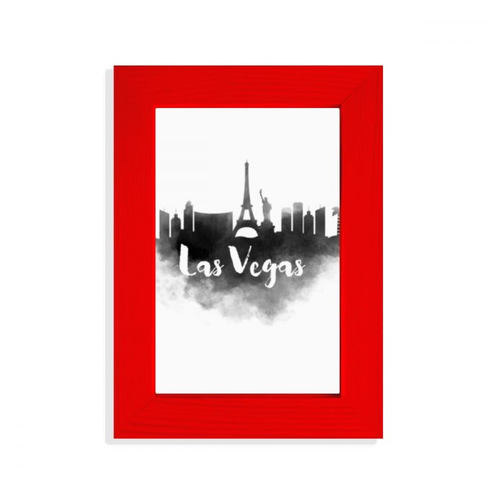 Cadre photo rouge Las Vegas pour habiller un mur vide tableau America Ink City design urbain