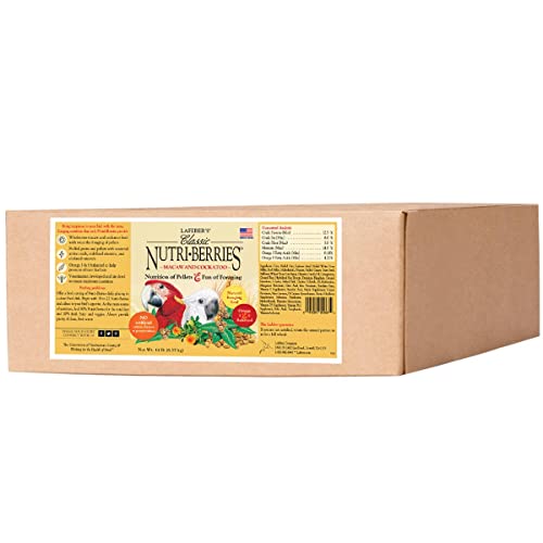 LAFEBER'S Classic Nutri-Berries Pet Bird Food, Made with Non-GMO and Human-Grade Ingredients, for Parrots, 14 lb