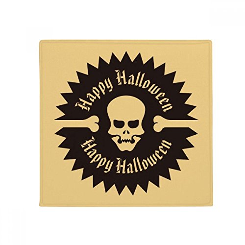 Tapis Halloween crâne multicolore rond lavable et antidérapant