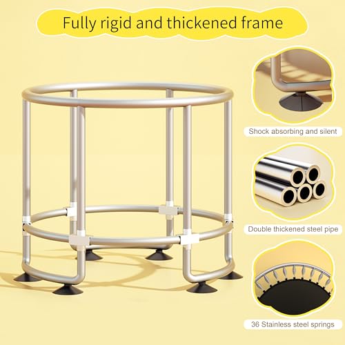 5-in-1 Toddler Trampoline for Kids,60"" Trampoline for Toddlers,Upgrade Kids Trampoline Indoor Outdoor,500lbs Baby Child Large Small Trampoline with Safety Net - Image 5