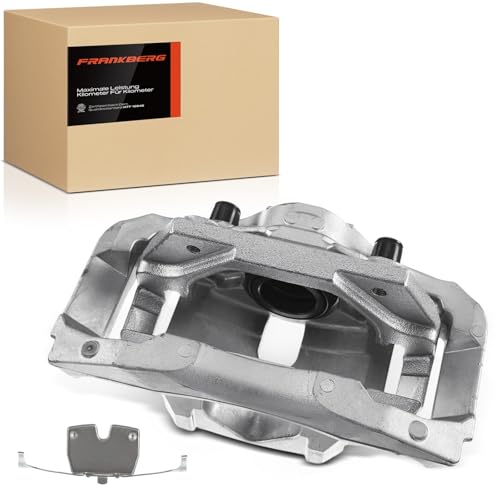 Frankberg Brake Caliper Disc Brake Front Left Aluminium with Bracket (hole spacing 138mm) Compatible with 5 Series F10 6 Gran F06 6 Series F12 7 Series F01 F02 F03 F044 Replace# 34116786817