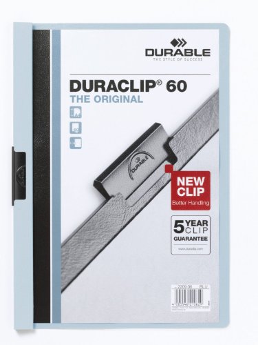 Chemises à clip DURACLIP ORIGINAL 60 A4 DURABLE : protégez vos documents sans trou