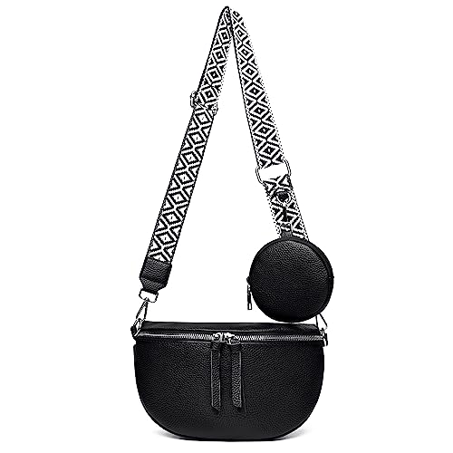 Bauchtasche Damen Leder Bauchtasche Damen Stylisch Crossbody Bag Damen...