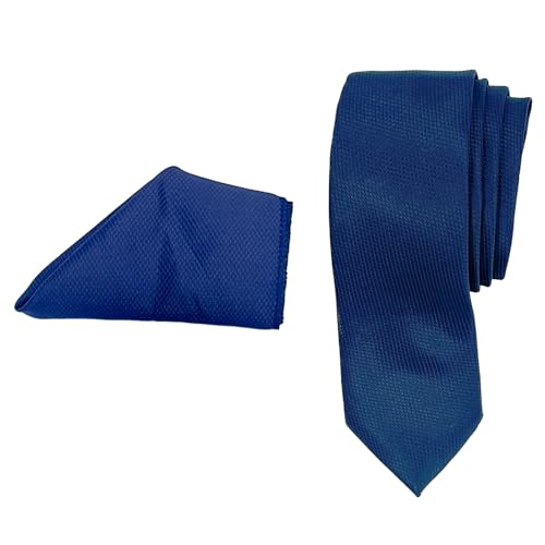 Caruso Italy Blue Formal Tie for Men Premium Silk Necktie, Wrinkle-Resistant, Perfect for Business, Weddings, Office & Casual Wear, Elegant Gift for Men