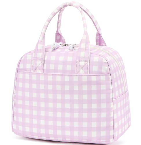 Image of LOVELYWIND Lunch Box for Women,Insulated Lunch Bag,Purple Tote for Work