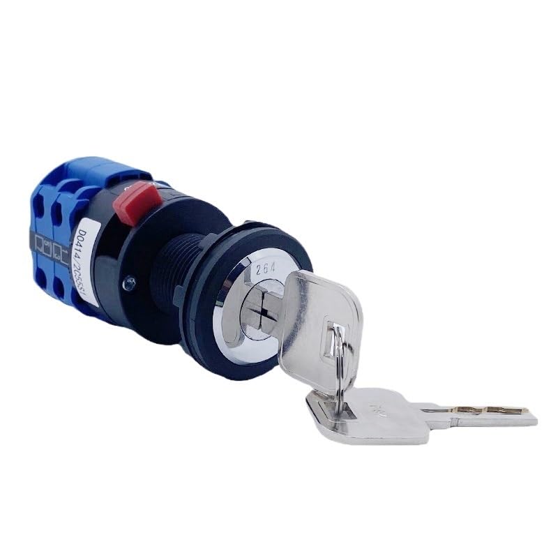 Single Hole Keyed 20A Universal Change-Over Cam Switch Dual Power Supply Motor Reverse Opening 22mm