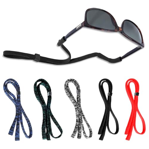 5 Pezzi Laccio Occhiali Sport, Antiscivolo Laccetti per Occhiali, Cinturini Regolabili per Occhiali, Cordino per Occhiali, Cordini per Occhiali da Vista per Uomini e Donne Sport e Tempo Libero