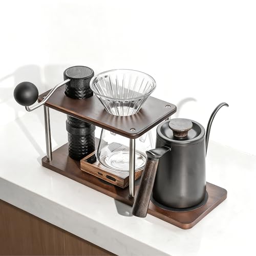 seicasaya Dual Dripper Sapele Wood Stand