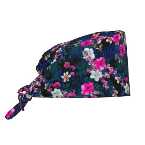Image of Working Cap Scrub Cap with Sweatband Adjustable Unisex Tie Back Hat for Cleaning Farm Nursing