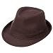 Simplicity Unisex Fedora Hats for Women Manhattan Fedora Hat, Brown